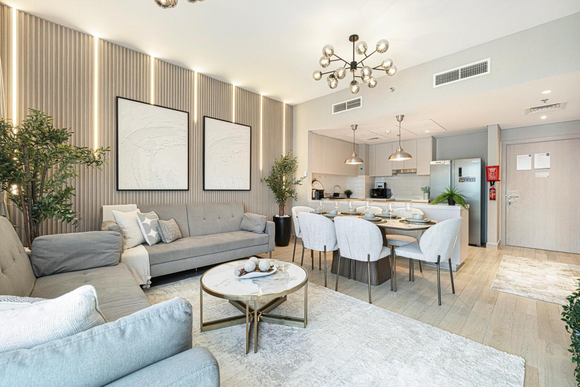 Apartment Luxury 4 Bedroom With Ferrari World And Sea Views, Yas Island Waterfront, Pool, Gym, Playground, Walk To Yas Mall *